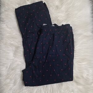 Old Navy Navy Pants with Red Heart Design